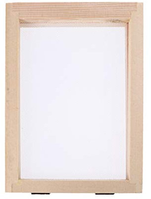 Lurrose Papierherstellungsform Aus Holz Drucksieb Für DIY-papierherstellung Papierbastelwerkzeug Mit Filtergewebe Beige