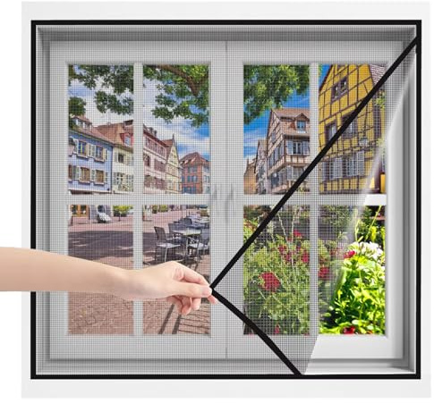 Moustiquaire Fenetre Scratch 90x150cm Noir sur Mesure fenêtre Anti Moustique