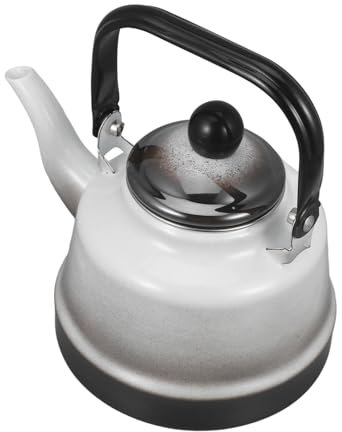 PAMINGONO Kettle Vintage Smalto Con Manico Acciaio Teiera Stovetop Per Riscaldamento e Tè Design Elegante Per Cucine e Feste