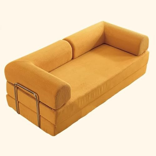 Sofá cama de compresión, sofá biplaza, cama convertible con reposabrazos, sofá portátil multifuncional de espuma viscoelástica para espacios pequeños
