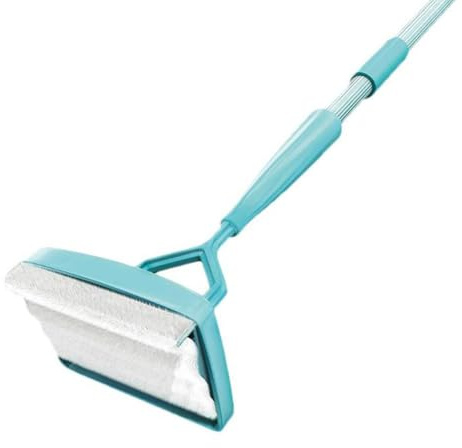 Wall Skirting Board Cleaner Mop, Wall Cleaning Mop, 360° Rotatable Scrub Brush With Extendable Pole, Shower Scrubber With Stainless Rod, Baseboard Cleaning Tool For Wet Dry Use
