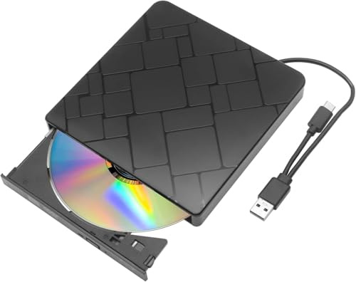 Externe Blu-ray Laufwerke - USB3.0 Typ-C Bluray Laufwerk Extern, Externes Blu Ray Laufwerk DVD/BD Player Blu Ray Brenner Extern, Blu Ray Player Tragbares DVD Recorder für PC Laptop Windows 11/10/8/7