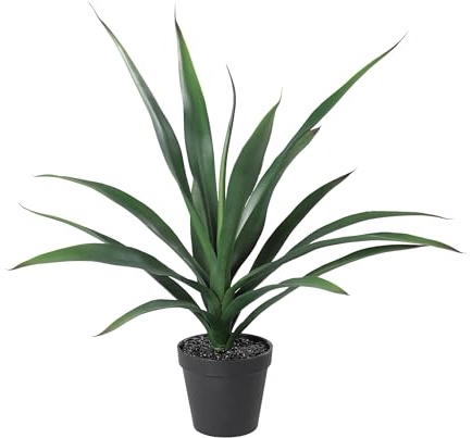 EGLO LIVING Kunstpflanze Agave Yubetsu, künstliche Zimmerpflanze im Topf | naturgetreue Deko Pflanze für Wohnzimmer und Bad, Kunststoff, 58 cm