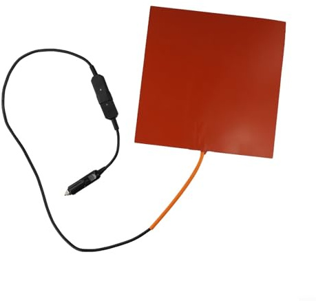 12 V 100 W Silikon-Heizkissen-Matte, Heizkissen mit integriertem Thermostat, Lebensmittel-Lieferbeutel, 28 x 28 cm, flexible Heizmatte für Mahlzeiten