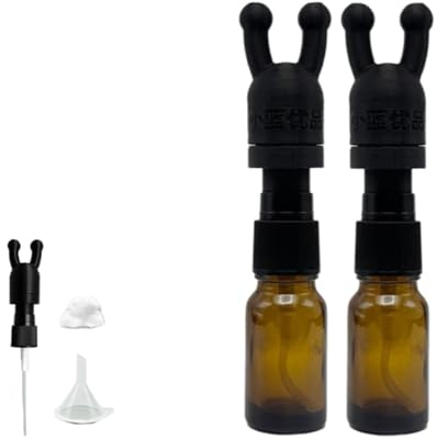 Inalatore nasale per aromi a doppio foro, inalatore di oli essenziali a prova di perdite, prevenzione delle perdite migliorata, per migliorare l'aromaterapia,10ml-2pc,Brown