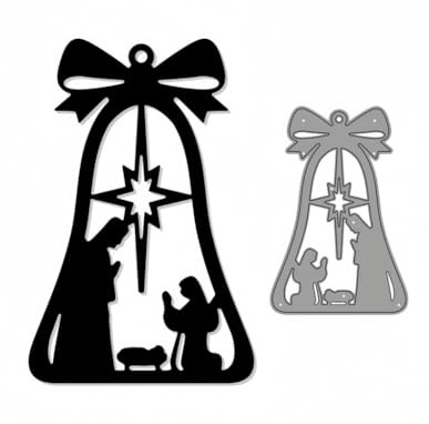 Sredwtk Weihnachten Krippe Stanzschablonen Weihnachten Metall Prägeschablonen Stanzformen Schneiden für DIY Karte Sammelalbum Scrapbooking Fotoalbum Deko