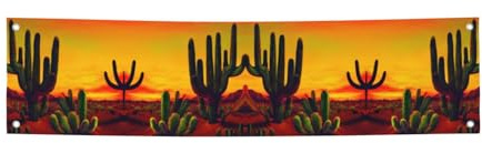 Festone con stampa di cactus nel deserto, per Natale, carnevale, compleanni, eventi aziendali