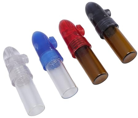 AUNMAS Dispenser di Spezie Portatile da 4 Pezzi Mini Bottiglia di Spezie Ricaricabile Saliera e con Interruttore a Manopola e Imbuto per da Viaggio in Campeggio