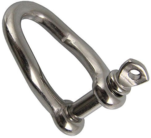 10 Stück Schäkel gedreht D= 12 x 72 mm - Edelstahl A4
