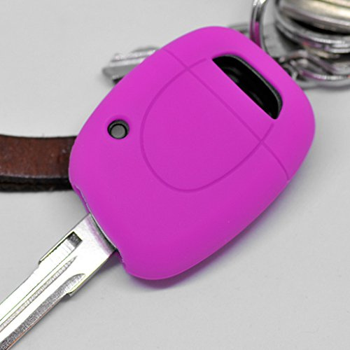 Soft Case Schutz Hülle Auto Schlüssel Pink kompatibel mit 1 Tasten Funkschlüssel Clio Twingo Kangoo