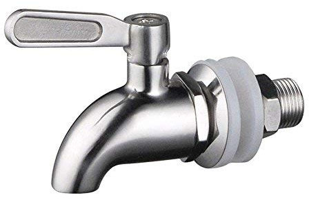 Stainless Steel Beverage Dispenser Faucet Tap Spigot Fits 5/8 inch Opening for Home Brew Barrel Fermenter Wine Beer Beverage Juice Dispenser (Beverage Dispenser Faucet)