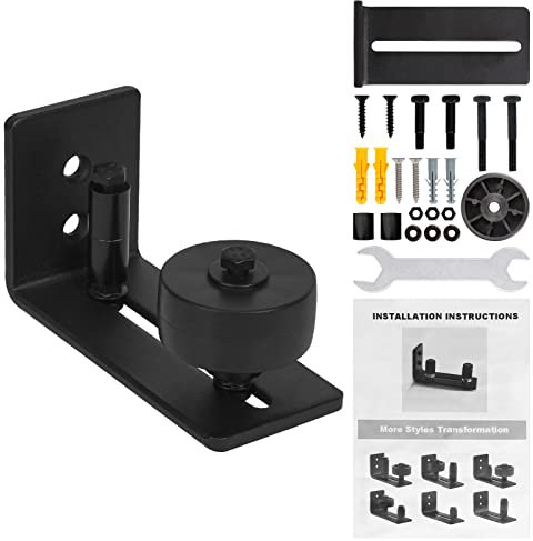 HOTOOLME Guía de piso Guía de suelo para puertas correderas Guía de suelo ajustable con tornillos, 8 variantes posibles, Perfectamente adecuado para todas las puertas correderas (ferroso)