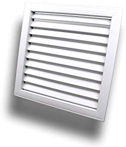 K-TECH-PRO Einbaulüftungsgitter Wetterschutzgitter Abluftgitter mit Starren Lamellen Kunststoff Größe 200x200mm