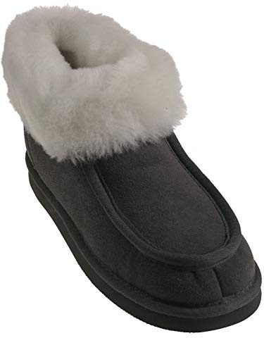 Harrys-Collection Damen Herren Hausschuh Mokassin aus feinstes Merino Lammfell