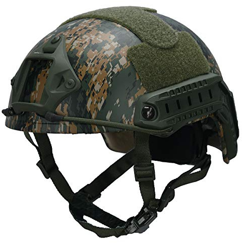LOOGU Tactical Helmet, Adjustable Fast MH Bump Protective Gear for Airsoft Paintball with 12-in-1 Face Mask