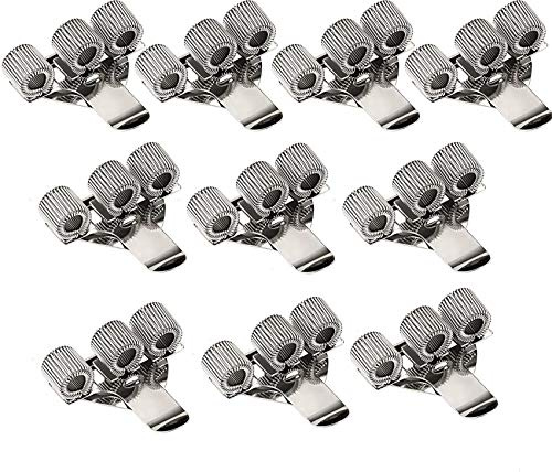 Stiftehalter Taschenclip, 10 Stück Edelstahl Stiftehalter Tasche Edelstahl Stifthalter Clip Silber DreiLöcher Metall Stifthalter - Ideal für Ärzte, Krankenschwestern, Piloten, Hause, Büro (10)