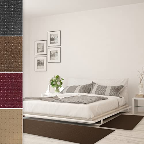 Floordirekt Bettumrandung Rapido - Hochwertige Verarbeitung - Bettvorleger Teppichläufer - 3-teilig - Läufer-Set in 3 Größen (B: 67 cm | L: 1 x 250 cm + 2 x 140 cm, Braun)