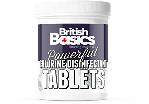BritishBasics - Chlorine Disinfectant Tablets | For Hot Tubs, Spas and Pools | 200 Tablets 640g, White