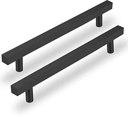 LONTAN 15 Stück Schrankgriffe Schwarz Möbelgriff 128mm Lochabstand Griffe Für Küchenschränke Küchengriffe Schwarz Edelstahl Schubladen Griffe Türgriffe Küch