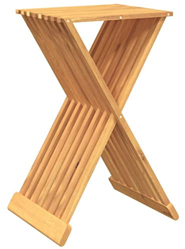 vidaXL Klapphocker Gartenhocker Fußhocker Sitzhocker Beistellhocker Hocker Fußschemel Ottomane Gartenmöbel Garten 40x32,5x70cm Massivholz Teak