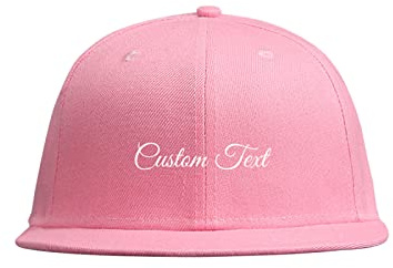 Casquette de baseball Hip-Hop à bord plat, texte personnalisé, casquette de baseball pour femme, Rose 0, taille unique
