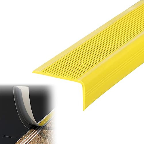 Rosso 10m Alta Trazione Strisce Antiscivolo, Profilo per Bordi Scale, Forma A L Nastro Antiscivolo Per Gradini, Autoadesiva, Adatto per Scale Interne ed Esterne ( Color : Yellow , Size : 5.08m/200in )