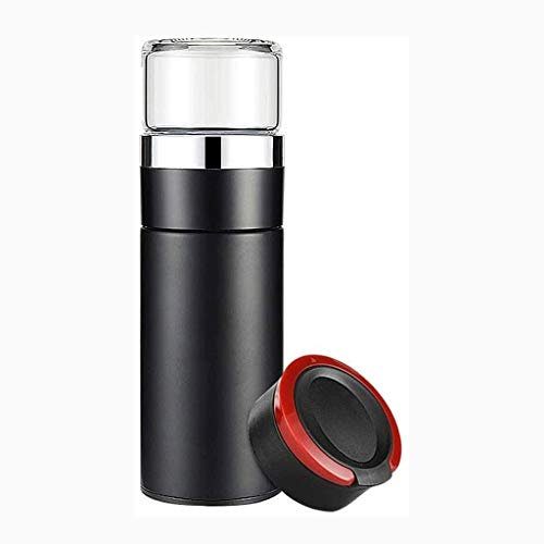 ZYMEN Tee-Ei, Wasserflasche mit doppelwandiger, vakuumisolierter Edelstahl-Filterflasche für lose Blätter, tragbare Thermoskanne mit Sieb Commemoration Day