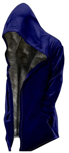 Puffer Jacke Herren Winterjacke Herren Warm Ubergangs Jacke Herren Winter Parka Jacke Herren Einfarbiges Oversized Gothic Mantel Mit Reißverschluss Warme Gefütterte Jacke Lang (Dunkelblau, M)