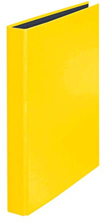 FALKEN 10x YourColor Ringbuch 2-D-Ring-Mechanik DIN A4 gelb | Made in Germany ideal für Büro und Schule