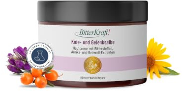 BitterKraft! Baume Genoux & Articulations du Monastère 100 ml – selon Hildegarde de Bingen - à l'arnica, la grande consoude & le romarin– 100% naturel – Fabriqué en Allemagne