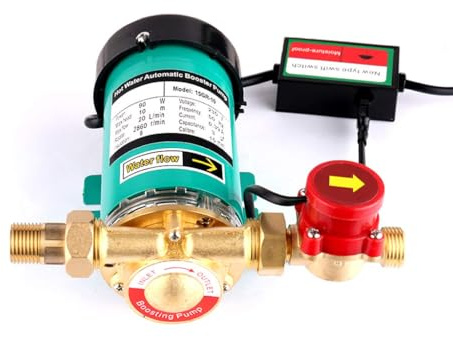 90W/120W Automatische Heizungswasserturmpe: Hochleistungs-Druckpumpe Umwälzpumpe mit 25L/min Ausgang, für Haus, Dusche, Garten und Bewässerungssysteme (15GR-15（120W）)