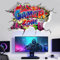 SanKristo Adesivi Murali Gamer 3D Giochi, Muro Rotto Giocatore Gaming Decalcomanie Murali, Autoadesivo Gioco Camera Accessori Carta da Parati Bambini Murali Gentile, Stile A