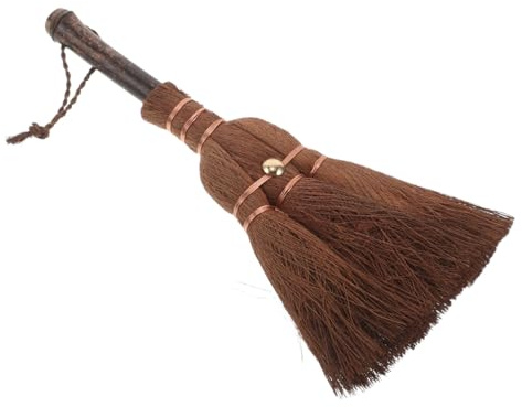 GARVALON Scopa Mano in Fibra di Scopa da Cucina Corta Accessorio per Pulizia di Tèiere e Accessori da tè Design Morbido per Casa