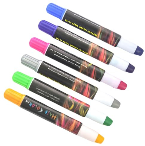 Healvian 6piezas De Tiza Para Cabello Lavable Herramienta De Para Maquillaje De