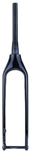 Forcella anteriore in fibra di carbonio per mountain bike da 26/27,5/29'' pollici, forcella rigida per MTB, perno passante, freno a disco da 15x110 mm, forcella per bicicletta ultraleggera, tubo con