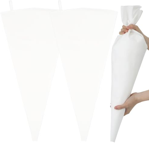 Telooco 4 sac à poche riutilizzabili in tela di cotone con rivestimento in plastica per decorare torte, pasticceria, pasticceria, decorazione 61 cm