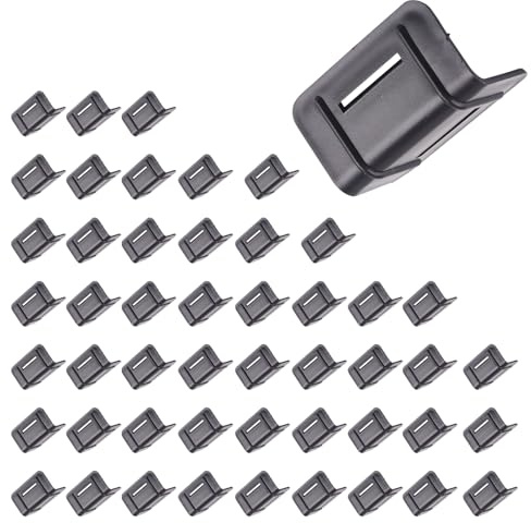 SHENGYIG 50 Stück Kantenschutz Spanngurte, Kantenschoner | Schwarze Kantenschutzwinkel, L-Förmige Kantenschutz Schwarz, Lochlänge 20 mm, für Kantenschutz an Versandkartons