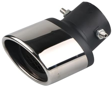 Extremos Tubo Tubos De Escape Universales Para Coche Silenciador De Tubo De Escape Boquilla De Salida Cinturón Final Sistema Escape Red Identificación Ovalada 60mm