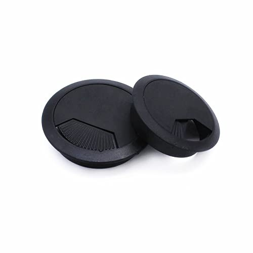 Pasacables para escritorio, Lote de 8 pasacables redondos for escritorio de computadora, mesa, armario, organizador de cables, tapa de plástico for orificios de cables.