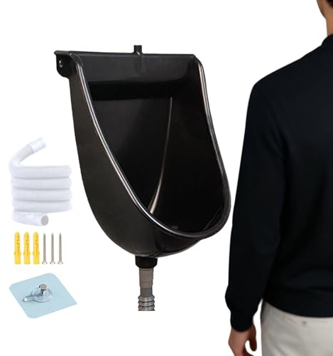 Toilettes Suspendues,Séparateur D Urine Installé Au Mur Avec Chasse D Eau | Urinoirs Destinés aux Hommes,Pour Extérieur, Dortoir, Jardin, Camping-Car, Appartement, Papa, Petit Ami, Et Grand-Père