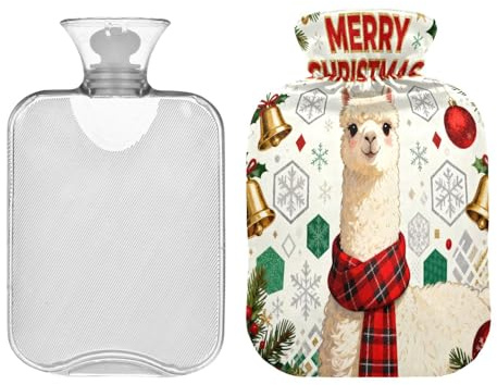 Alpaka-Wärmflaschen mit weichem Bezug, 2 l, für Muskelkater, Menstruationsbeschwerden, Bolsa para agua Caliente para Dolor