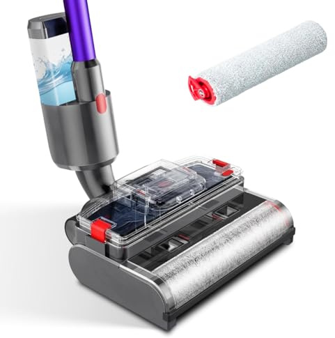 Spazzola a doppia funzione per la pulizia a secco e a umido, compatibile con le testine elettriche Dyson V15, V11, V10, V8 e V7, inclusa una spazzola a rullo aggiuntiva