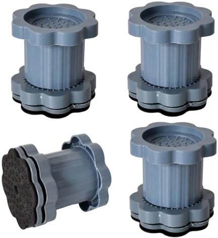Hnonoxy 4 Pièces Pied Anti Vibration Machine a Laver,Universelle Réglable Patin Machine à Laver Antidérapant Amortisseurs Lave Linge pour Machines à Laver,Canapé,Séchoirs,Meubles,Tables