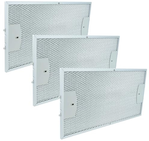 vhbw 3 x filter metallfettfilter ersättning för Siemens 00434107 för köksfläkt, metall