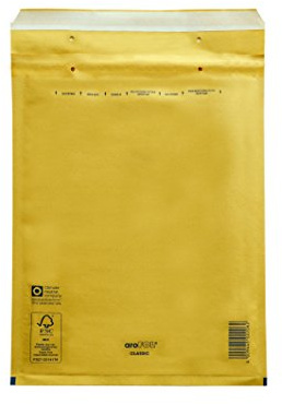 Carte Dozio - Buste imbottite avana per spedizioni - F.to interno mm 265x360 - 100 pz conf.