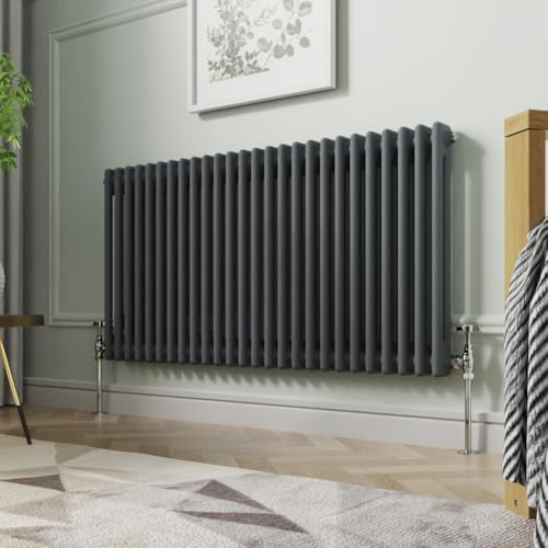 NRG 103G-600-26-DA Radiateur Horizontal Traditionnel en Fonte Anthracite 600 x 1190 mm, Acier, 600 x 1190mm-2 Column