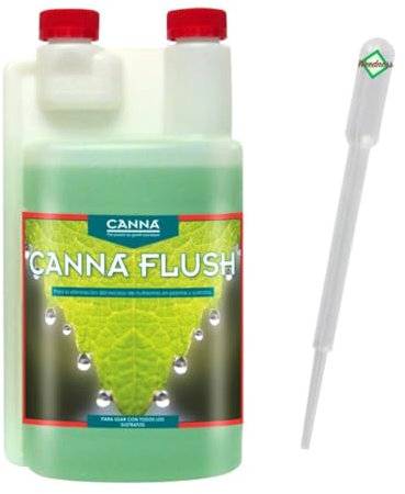 Canna Flush 5 Litro - Crecer Crecer Abono de interior Sustrato Limpiador de suelo Fertilizante líquido Orgánico Bio