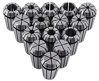 15 Piezas ER20 Collet Chuck Set Resorte de Acero para Máquina de Grabado CNC y Herramienta de Torno de Fresado 1-13mm