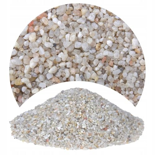 TM Aquatix Aquarium Gravel Natural White Fish Tank Sand Plant Substrate LIGHT SILICA 1-3mm 5kg
