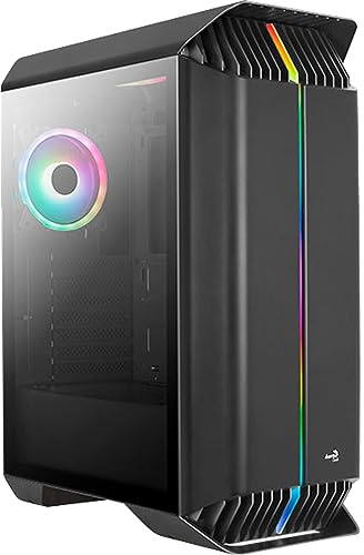 Aerocool GLADIATORDUOBKV1, Case Gaming ATX, 3 Ventole ARGB, Vetro Temperato, Nero